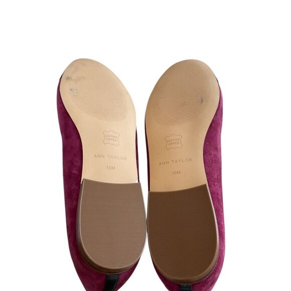 Ann Taylor Suede Cap Toe Ballet Flats NEW - Picture 7 of 8